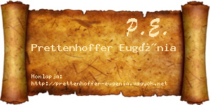 Prettenhoffer Eugénia névjegykártya
